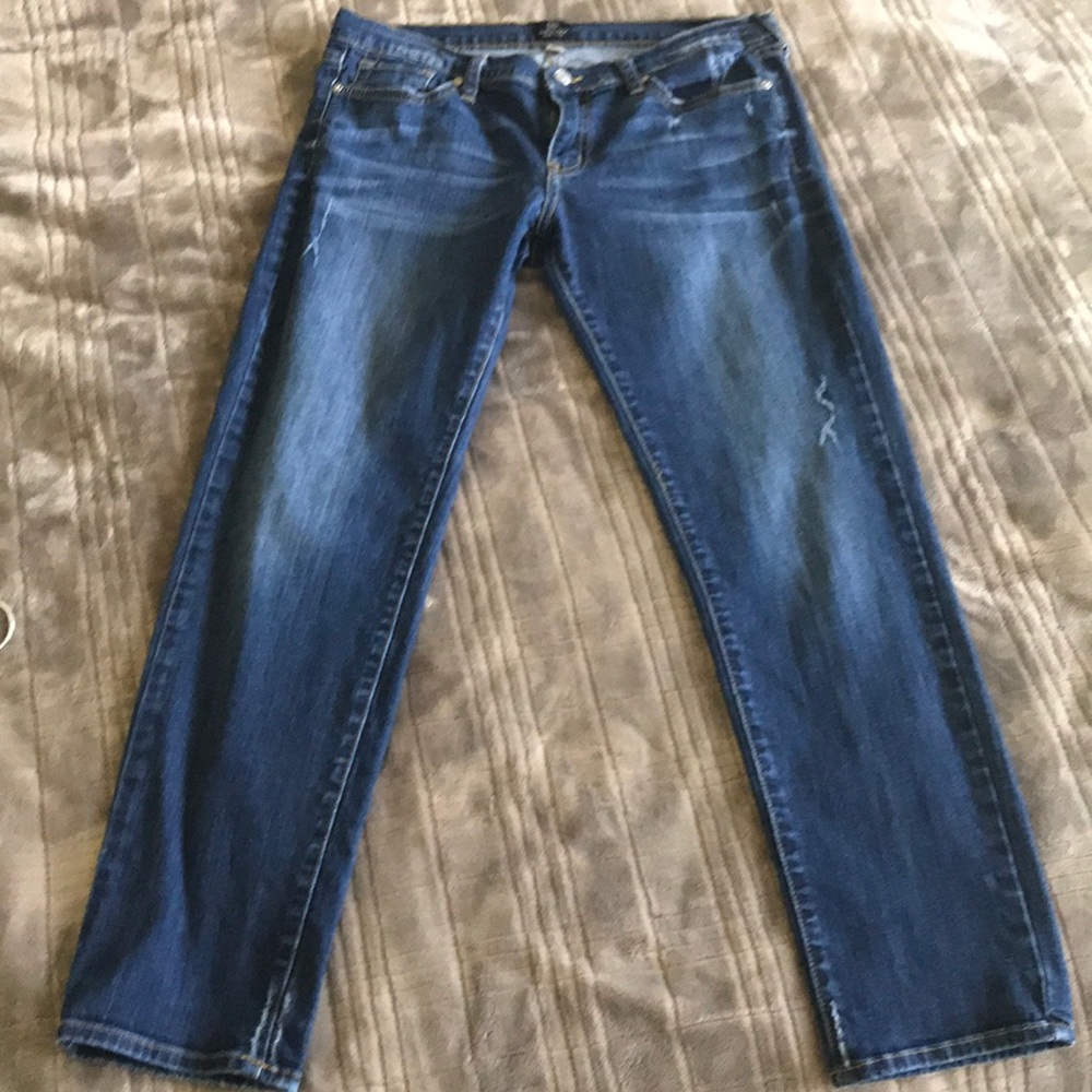 Just Black stretchy distressed ankle jeans